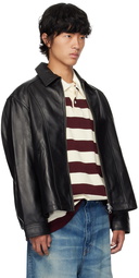 Uniform Bridge Black Drizzler Leather Jacket