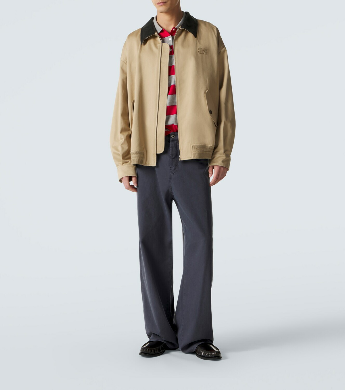 Miu Miu Cotton twill blouson jacket