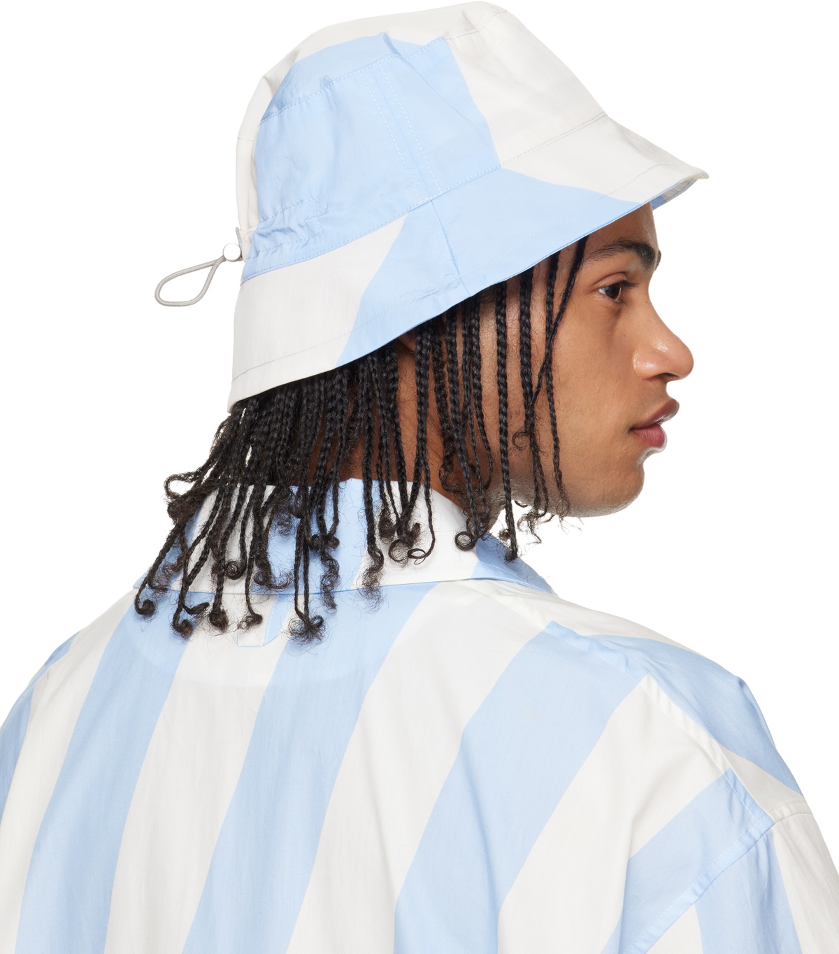 JACQUEMUS Blue & Off-White 'The Baluchon' Bucket Hat