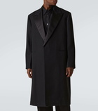 Jil Sander Silk-trimmed wool coat