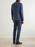 Caruso - Norma Pinstripe Wool and Cashmere-Blend Suit Jacket - Blue