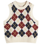 Levi's Women's Knitted Argyle Vest in Blue