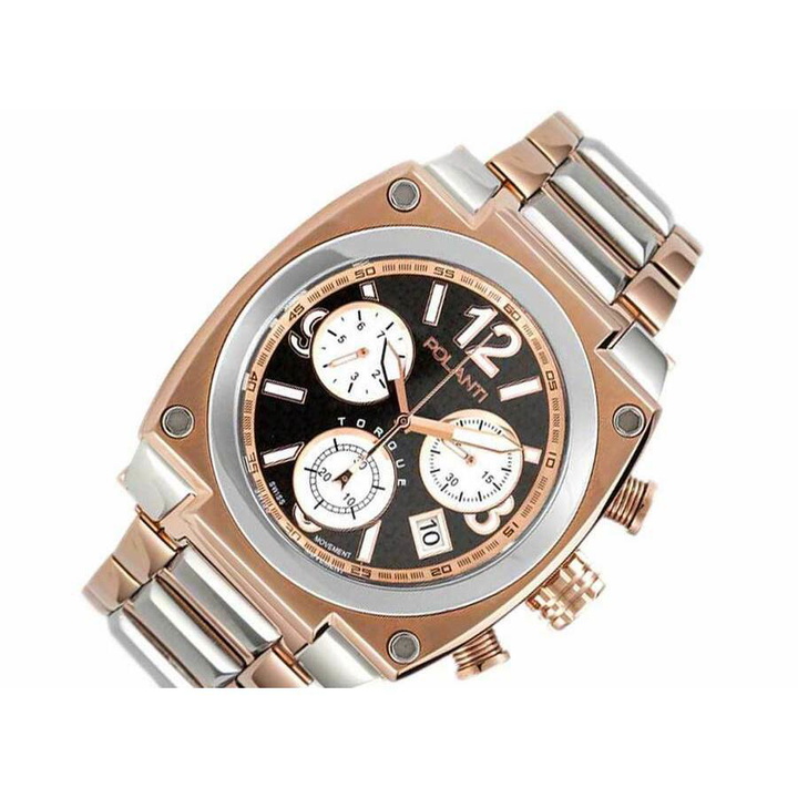 Photo: Polanti Torque Ii Chrono Chronograph Black Dial Mens Watch PLT2003-RGSV