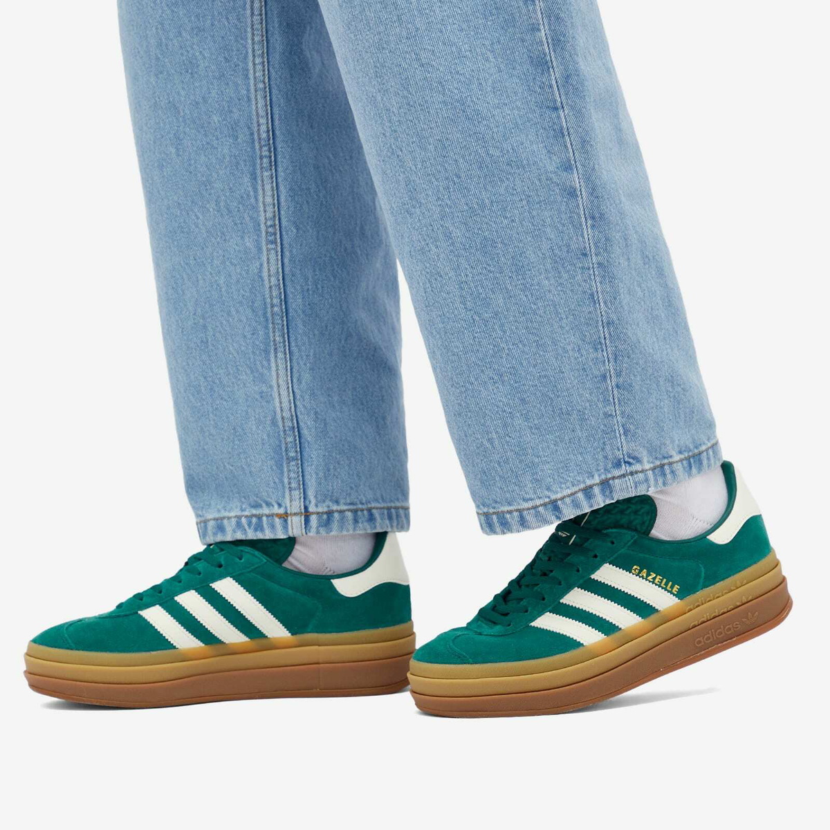 ★Adidas★(W) Gazelle Bold Collegiate Green Adidas Women's Gazelle Bold W in Collegiate Green/Off White