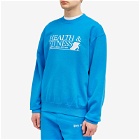Sporty & Rich Men's Fitness Motion Crew Sweat in Royal Blue/White