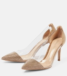 Gianvito Rossi - Plexi 85 suede and PVC pumps
