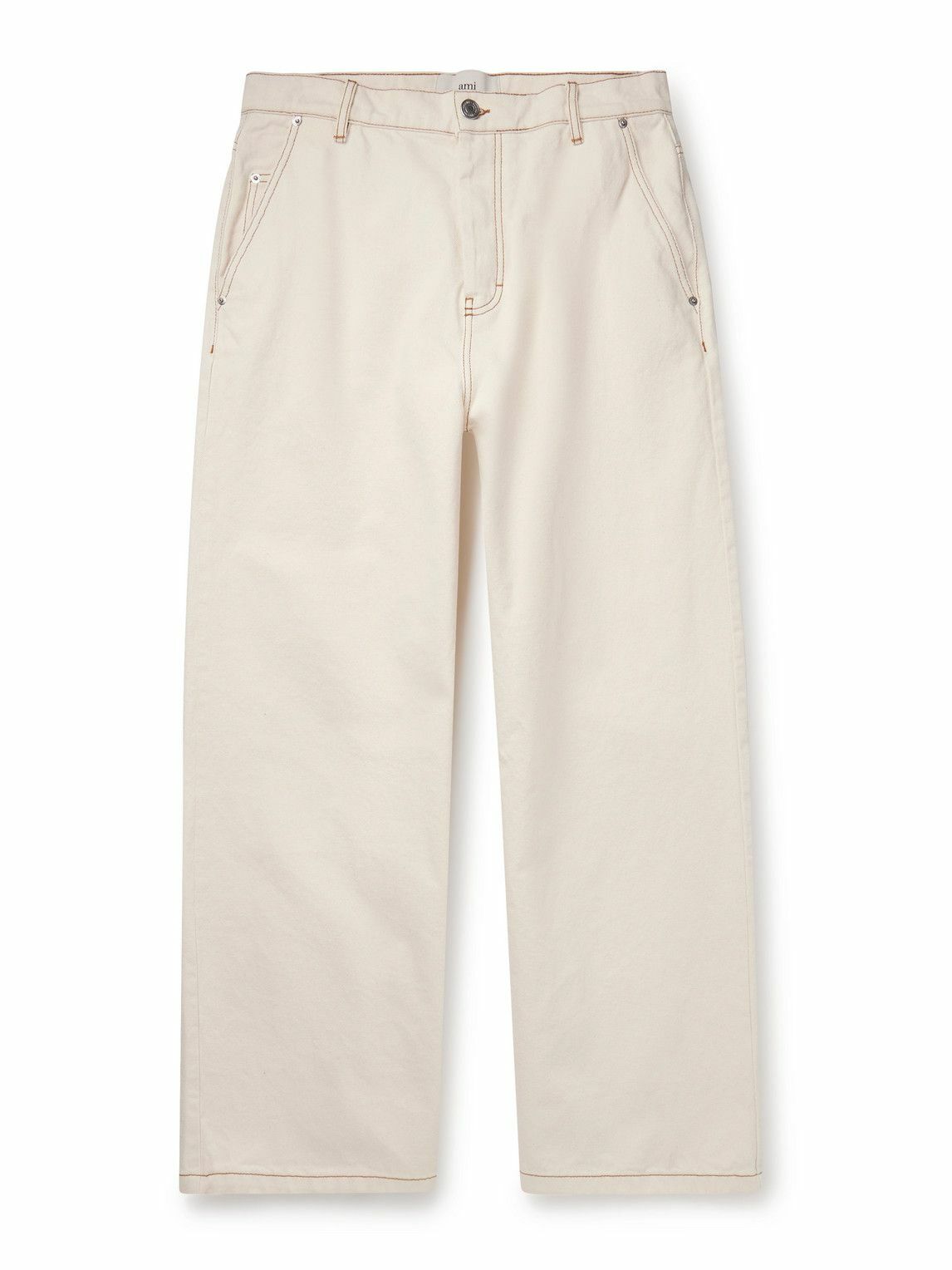 AMI PARIS - Wide-Leg Jeans - Neutrals