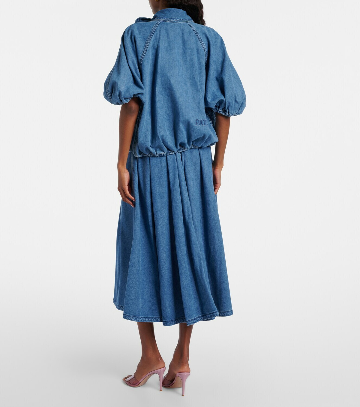 Patou Denim midi skirt