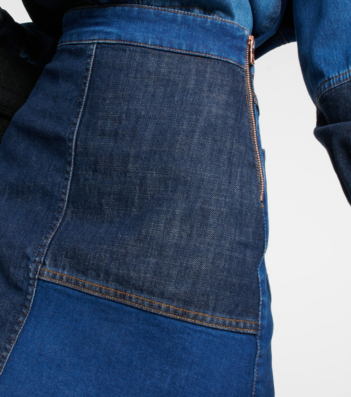 See By Chloe - Patchwork denim miniskirt