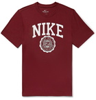 Nike - Sportswear Logo-Print Cotton-Jersey T-Shirt - Burgundy