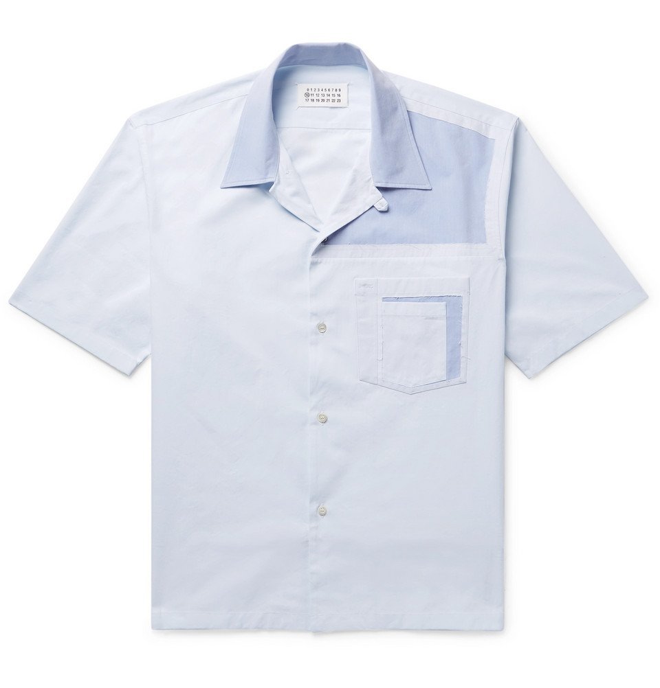 Maison Margiela - Patchwork Cotton-Poplin and Oxford Shirt - Men