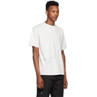 C2H4 White Crooked Panelled T-Shirt