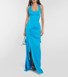 Rasario Halterneck satin gown