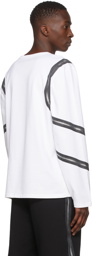 Alexander McQueen White Zip Jersey Long Sleeve T-Shirt