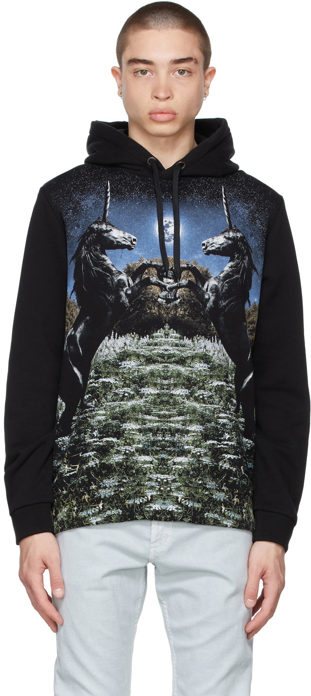 Burberry Black Meadow Print Hoodie Burberry