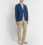 Incotex - Slim-Fit Unstructured Stretch-Cotton Seersucker Blazer - Blue