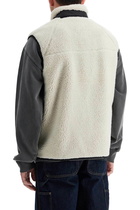 CARHARTT WIP prentis liner vest in sherpa fleece White