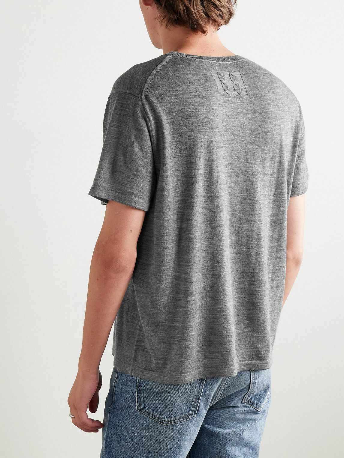 Nili Lotan - Draven Wool T-Shirt - Gray