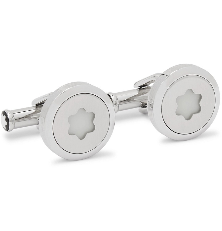 Photo: Montblanc - Starwalker Stainless Steel and Enamel Cufflinks - Silver