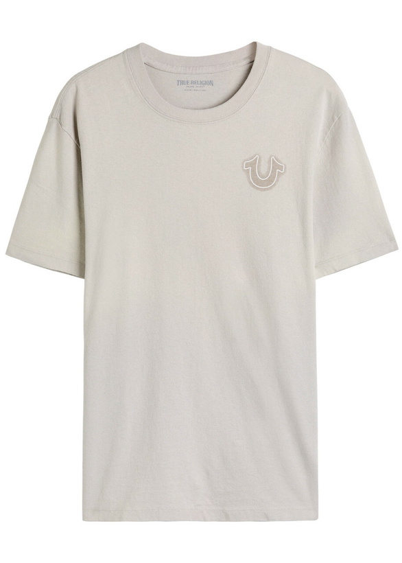 Photo: True Religion Vintage Puff Buddha Cotton T-shirt Grey