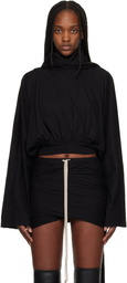 Rick Owens DRKSHDW Black Temple Cropped Hoodie