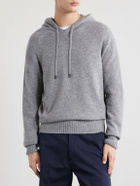 TOM FORD - Logo-Embroidered Cashmere Hoodie - Gray
