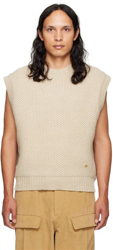 Photo: Recto Beige Chunky Cable Vest