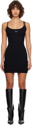 Off-White Black Off Stamp Basic Rib Tank Minidress