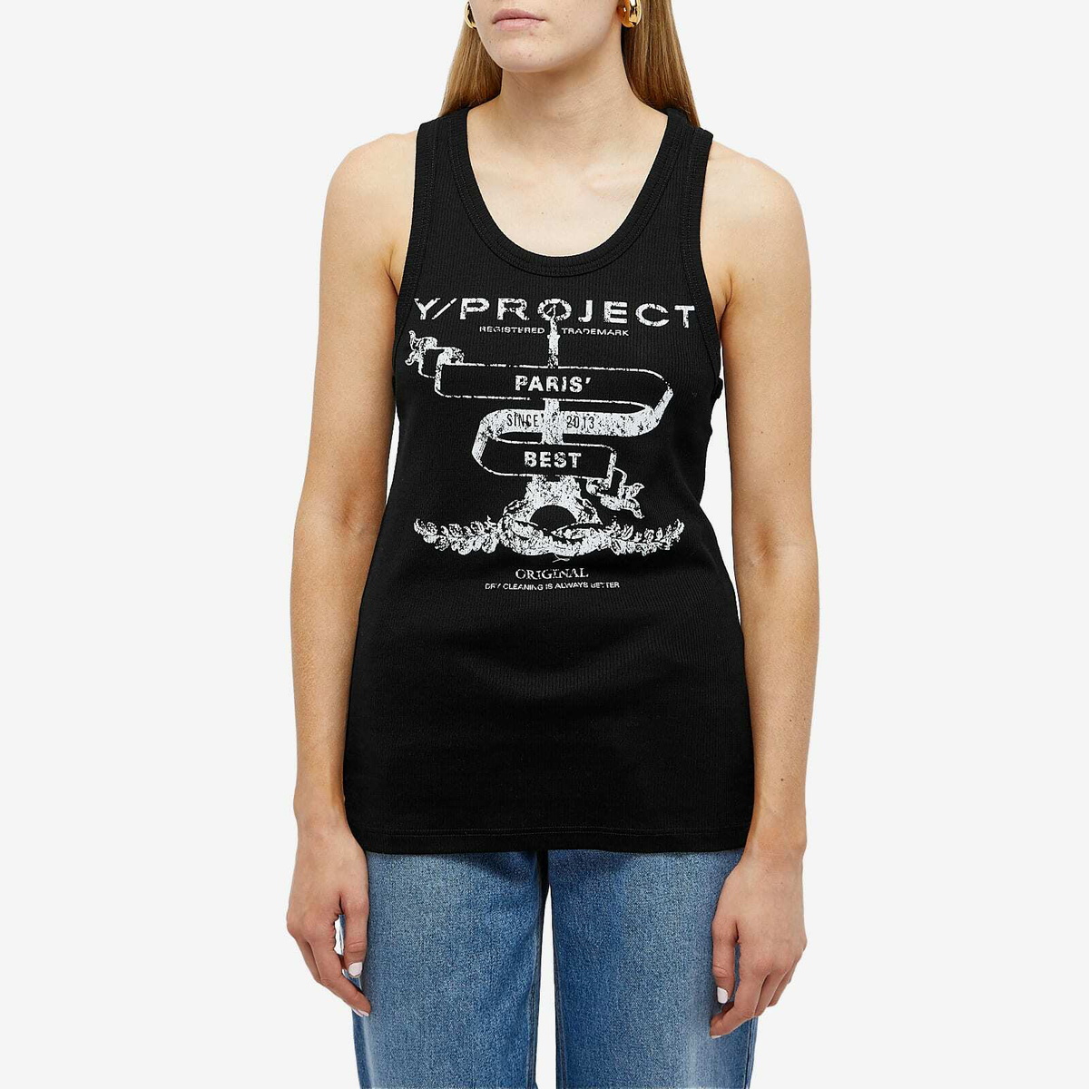 Y/PROJECT Paris Best タンクトップ Y-Project Women's Paris' Best Tank Top in Black Y/Project