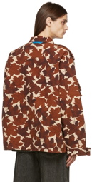 Acne Studios Brown & Beige Print Jacket