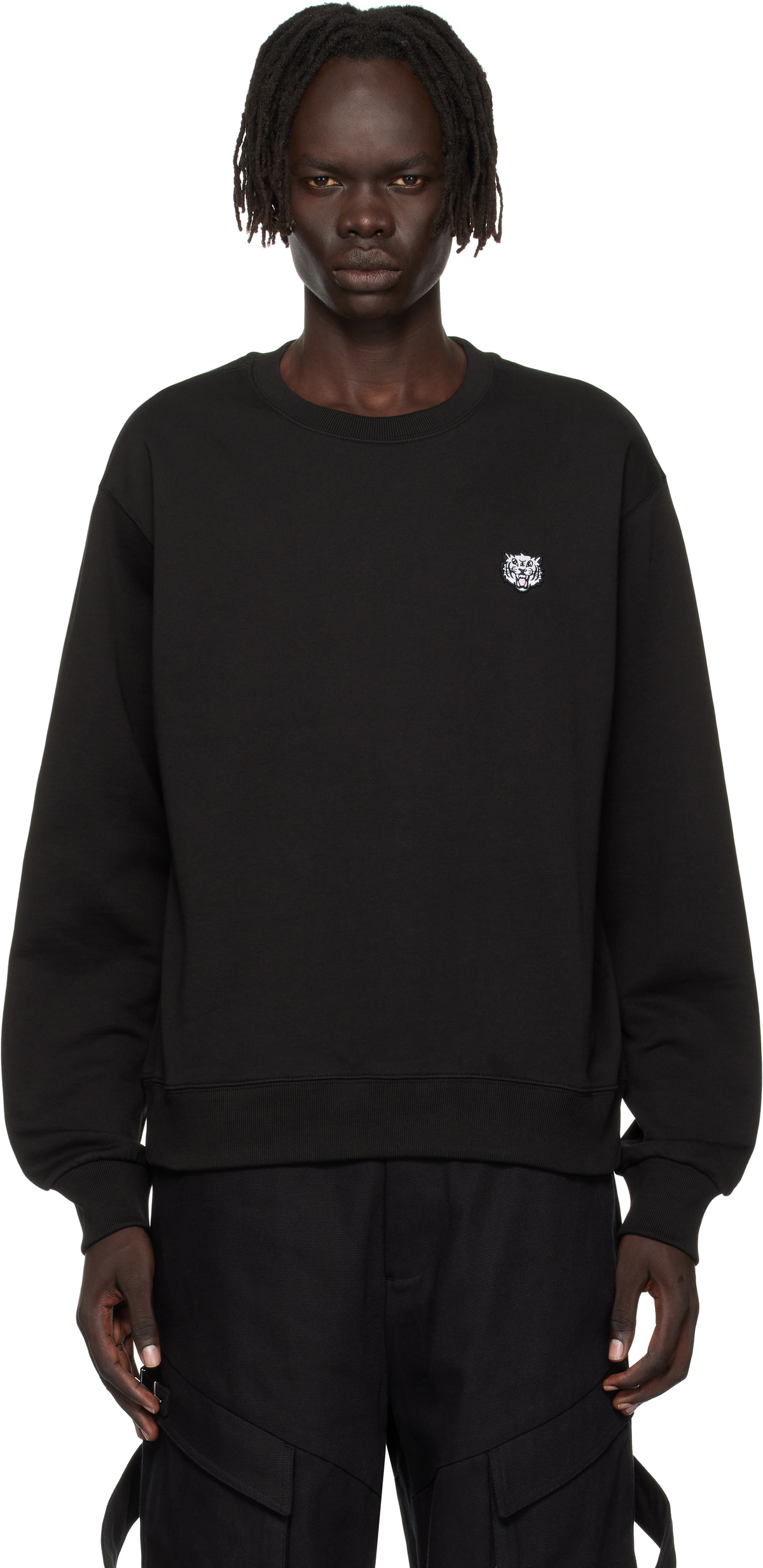 Kenzo Black Kenzo Paris 'KENZO Happy Tiger' Embroidered Sweatshirt