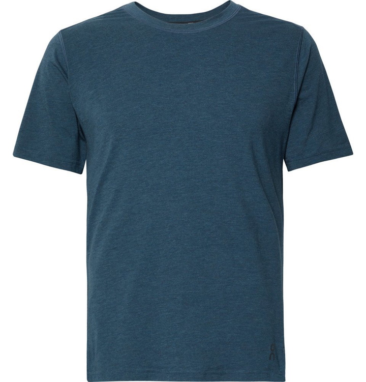 Photo: On - Comfort Mélange Stretch Cotton-Blend T-Shirt - Navy