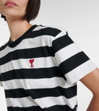Ami Paris Ami de Cœur striped cotton T-shirt