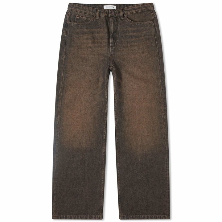 Photo: Wood Wood Women's Ellie Baggy Jeans in Burnt Orange Wash
