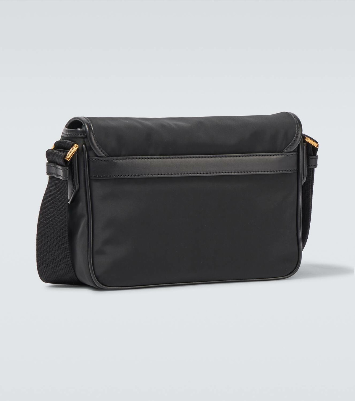 Tom Ford Leather-trimmed messenger bag