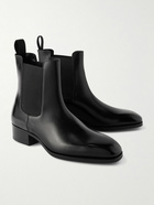 TOM FORD - Hainaut Burnished-Leather Chelsea Boots - Black