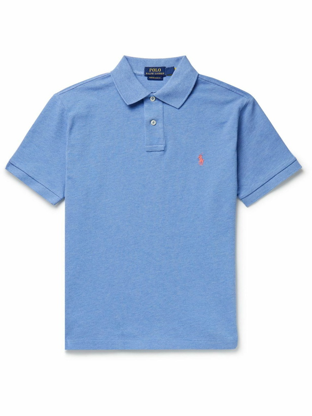 Photo: Polo Ralph Lauren - Slim-Fit Logo-Embroidered Cotton-Piqué Polo Shirt - Blue