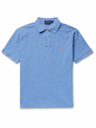 Polo Ralph Lauren - Slim-Fit Logo-Embroidered Cotton-Piqué Polo Shirt - Blue