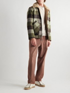 Rag & Bone - Lane Checked Wool-Blend Felt, Corduroy and Faux Shearling Jacket - Green