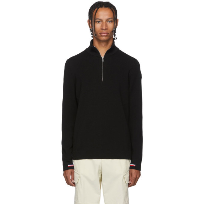 Photo: Moncler Black Maglione Lupetto Zip-Up Sweater