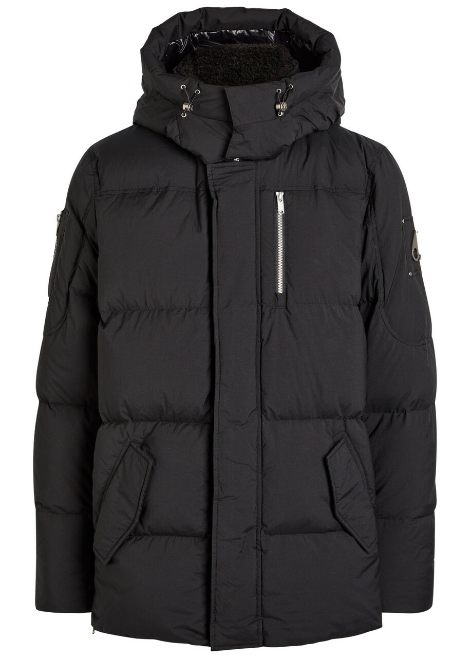 Moose Knuckles Everest 3Q Shell Puffer Coat Black