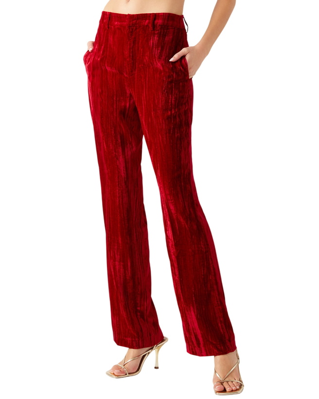 Photo: Steve Madden Mercer Crushed Velvet Pants in Red