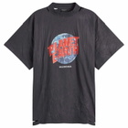 Balenciaga Men's Planet Earth Oversized T-Shirt in Washed Black