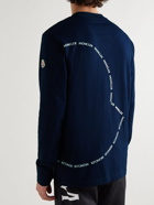 Moncler - Logo-Print Cotton-Jersey T-Shirt - Blue