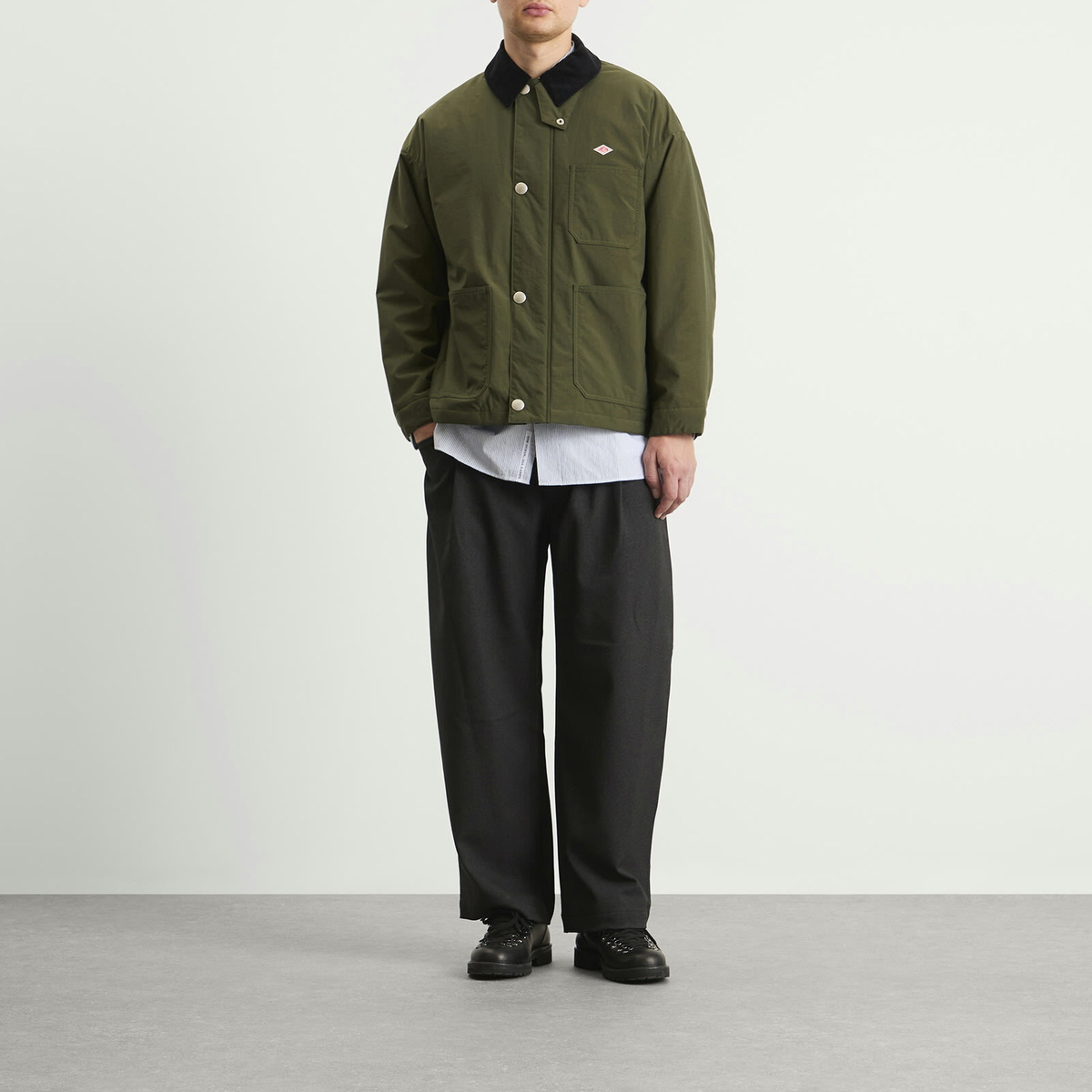 Danton Men's Coverall Jacket in Dark Olive Danton