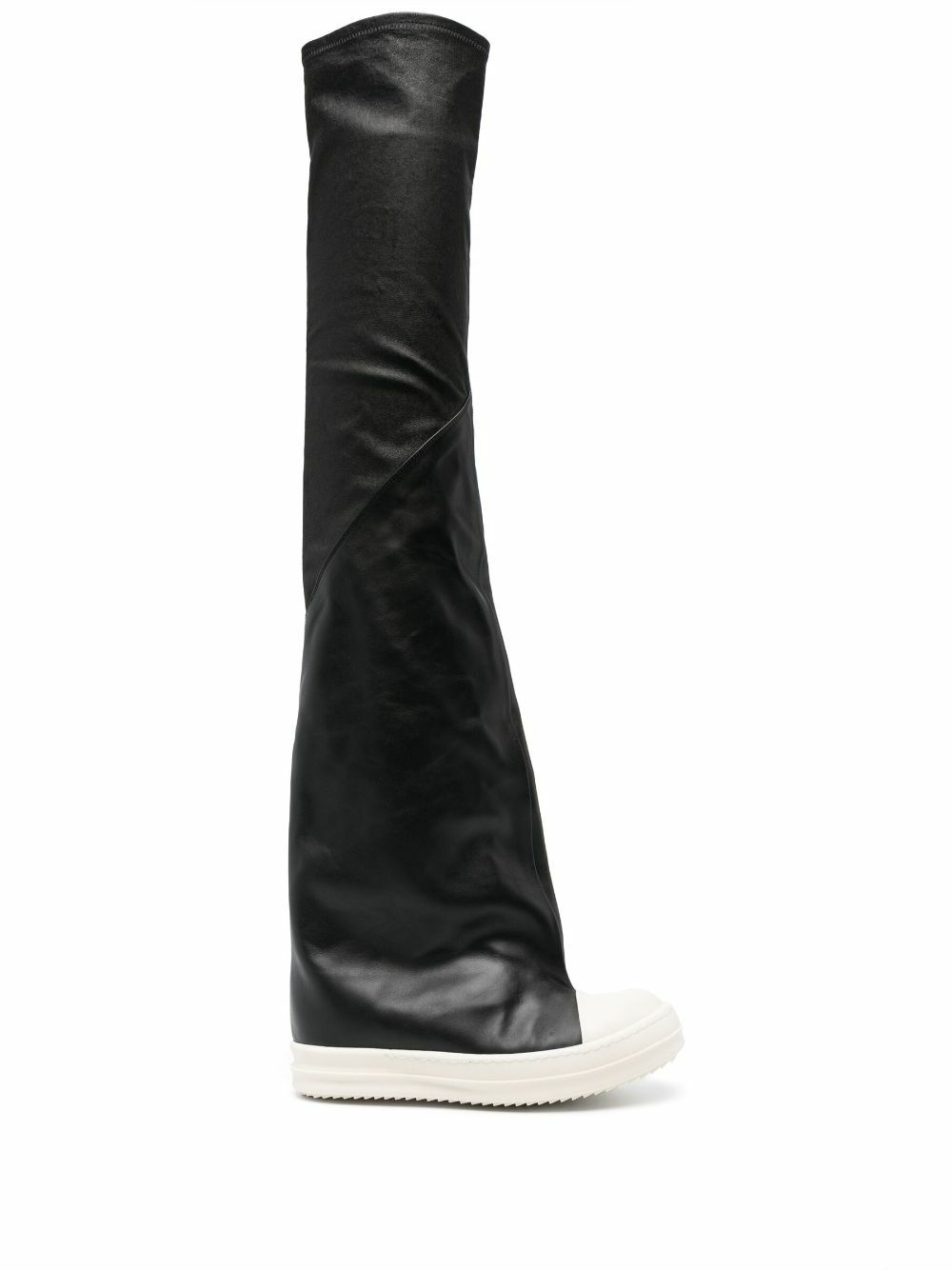 RICK OWENS - Thigh-high Leather Sneaker Boots Rick Owens