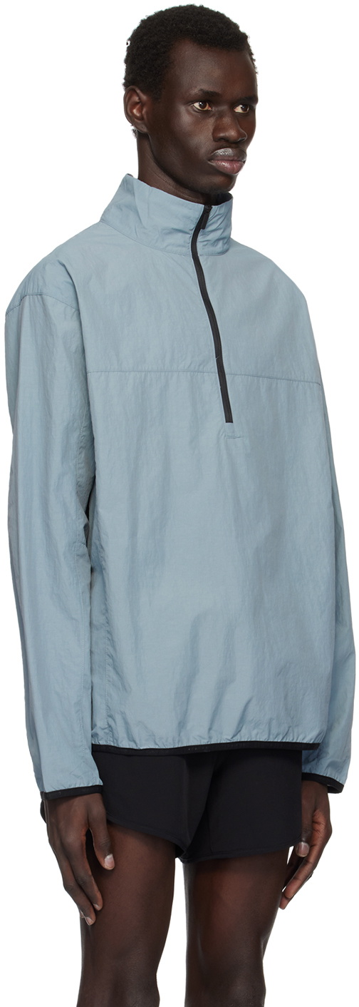 District Vision Blue Recycled Half-Zip Shell Jacket District Vision