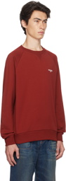 Balmain Burgundy Flocked Sweatshirt