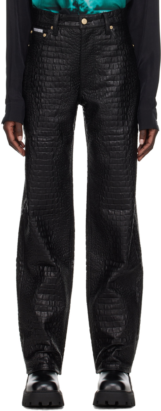 EYTYS Black Benz Faux-Leather Jeans Eytys