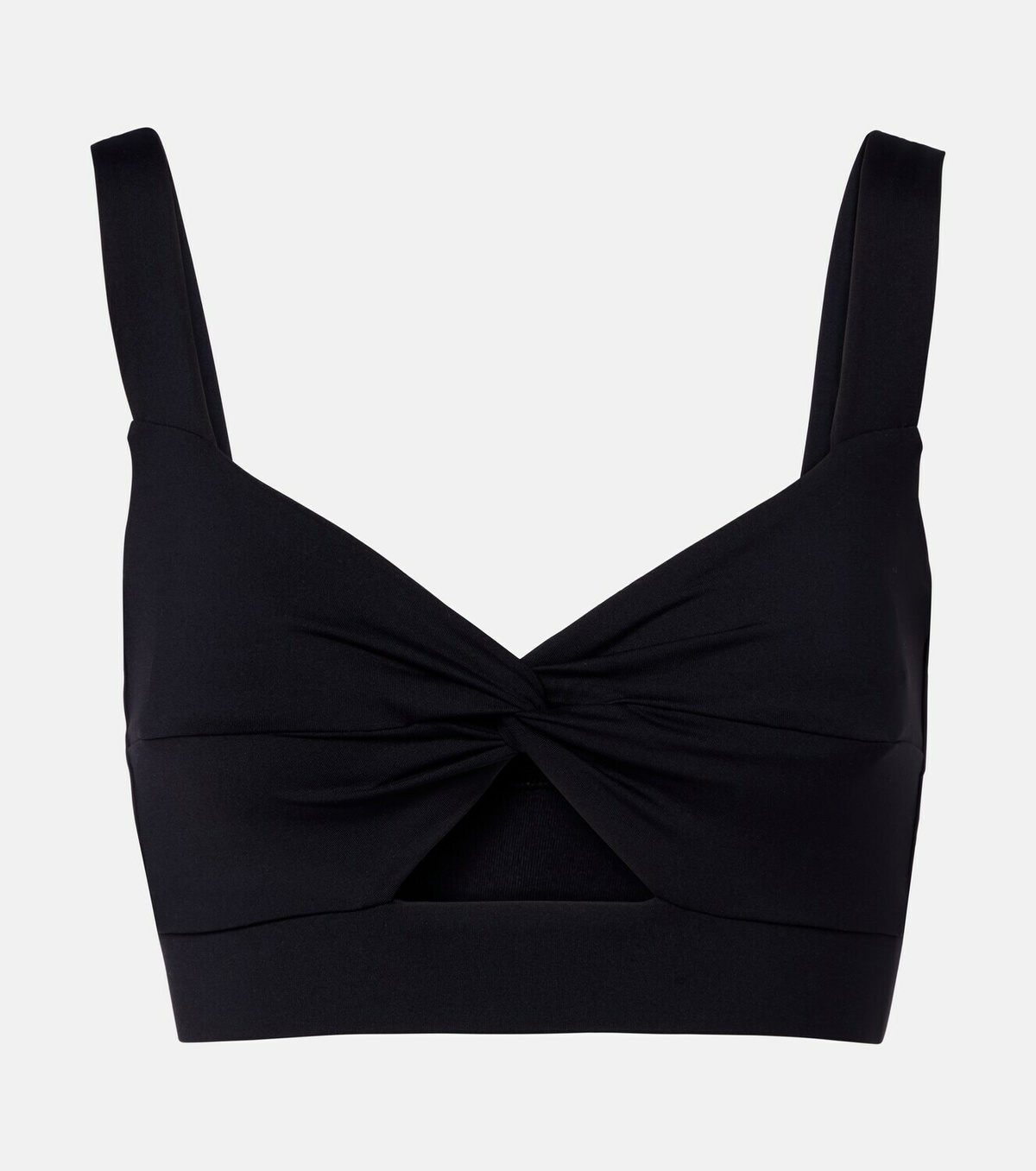 Norba Shell cutout ruched sports bra